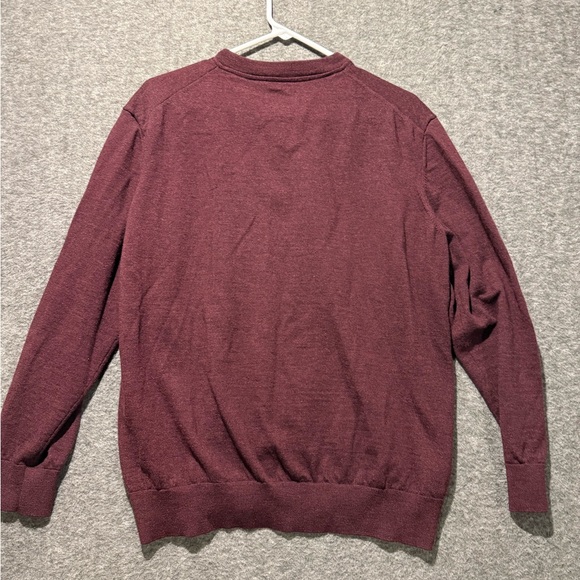 UNTUCKit Merino Wool Travis Sweater Henley Mens XL purple burgundy soft light - Picture 4 of 9